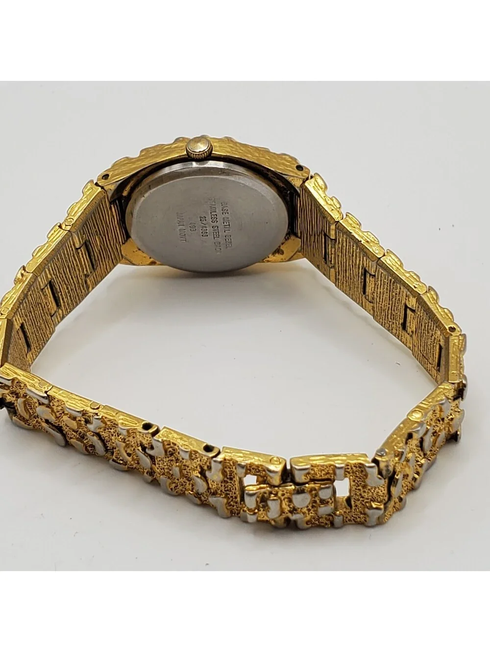 Armitron Gold Nugget Style Watch Women 24mm New Battery
